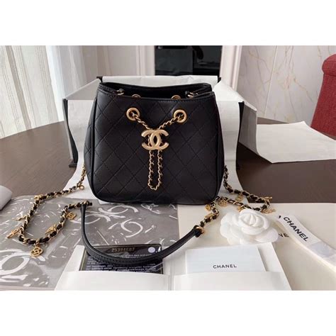 chanel bags black quited|chanel bucket bags.